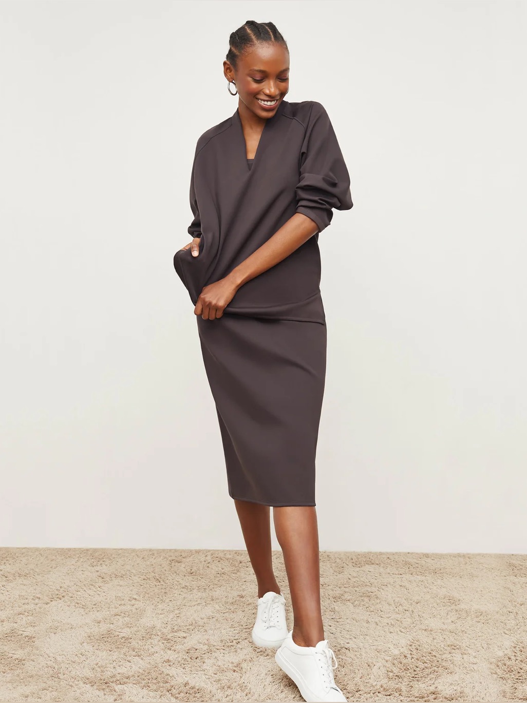 Mm Lafleur The Shawn Sweatshirt - Light Scuba In Haze